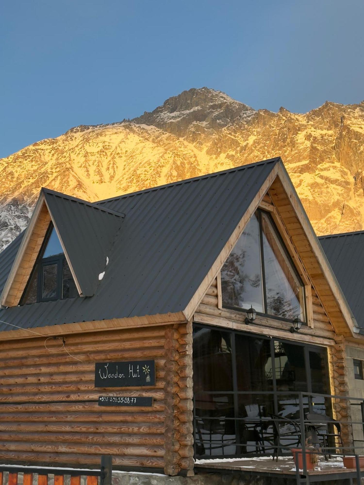 Ferienwohnung Wooden Hut Kazbegi Exterior foto